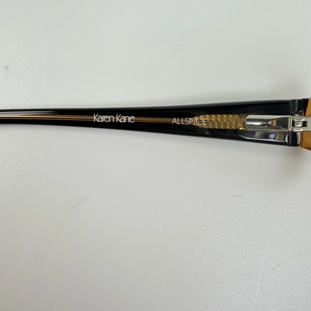 Karen Kane ALLSPICE Eyeglass Frames Black Peach 52-16-135 Rectangle Full Rim